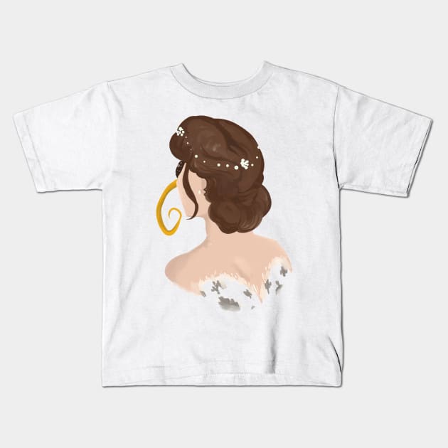 moth woman Kids T-Shirt by inkpocket